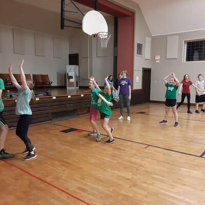 4-H Basketball practice