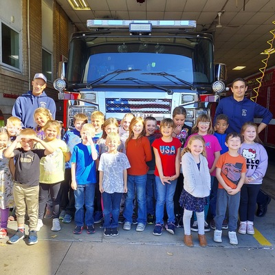 Visiting the Abilene Fire Department.