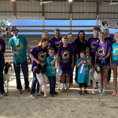 Participants in the Special Champions Goat Show and their 4-H mentors at CKFF