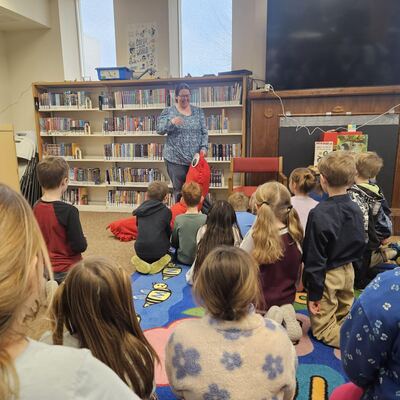 Story time with Miss Jamie at the Abilene Public Library.